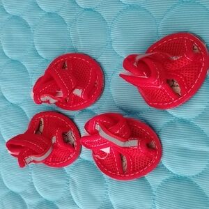 New acl dog shoes size 5 Red mesh foot reflective set of 4